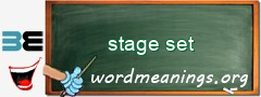 WordMeaning blackboard for stage set